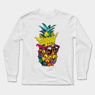 Pineapple King Colorful Long Sleeve T-Shirt